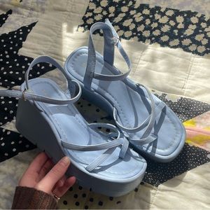 Madden girl vault wedge sandal in baby blue!